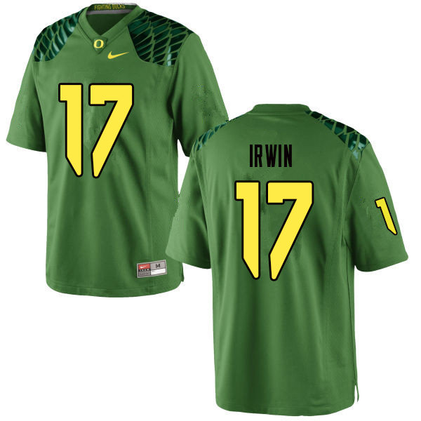 Men #17 Mike Irwin Oregn Ducks College Football Jerseys Sale-Apple Green